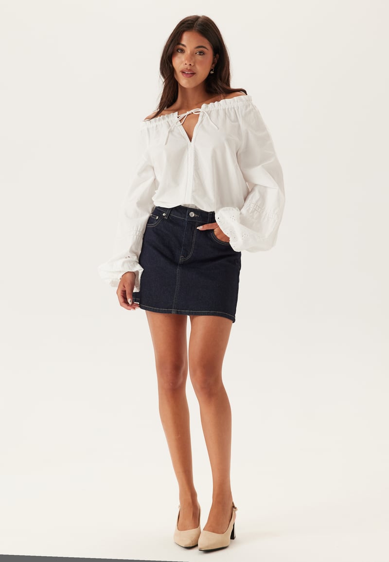 BUBBLEROOM Broderie Anglaise Tie Blouse 