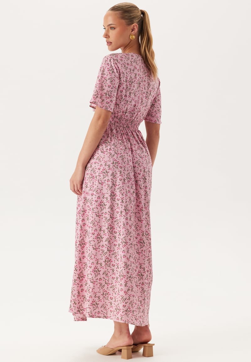 BUBBLEROOM Butterfly Sleeve Viscose Maxi Dress