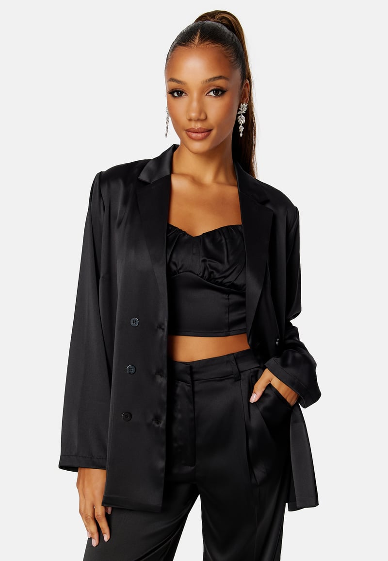 BUBBLEROOM Chana satin blazer