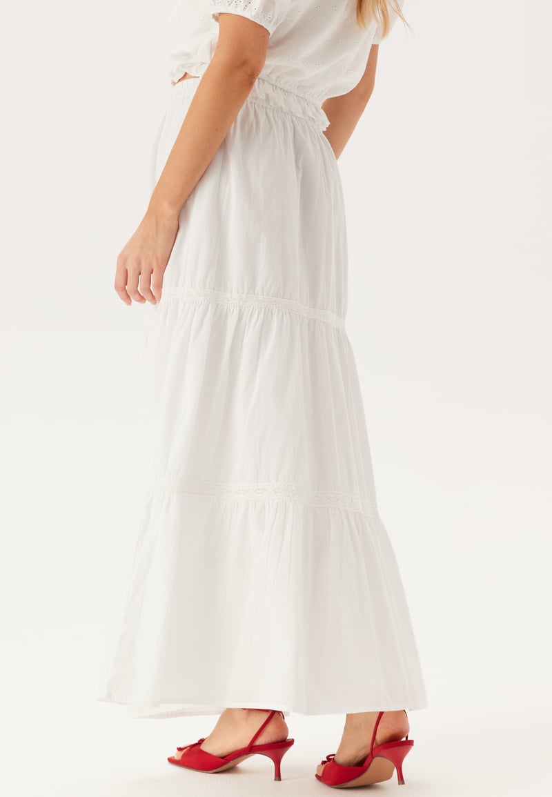 BUBBLEROOM Cotton Lace Maxi Skirt