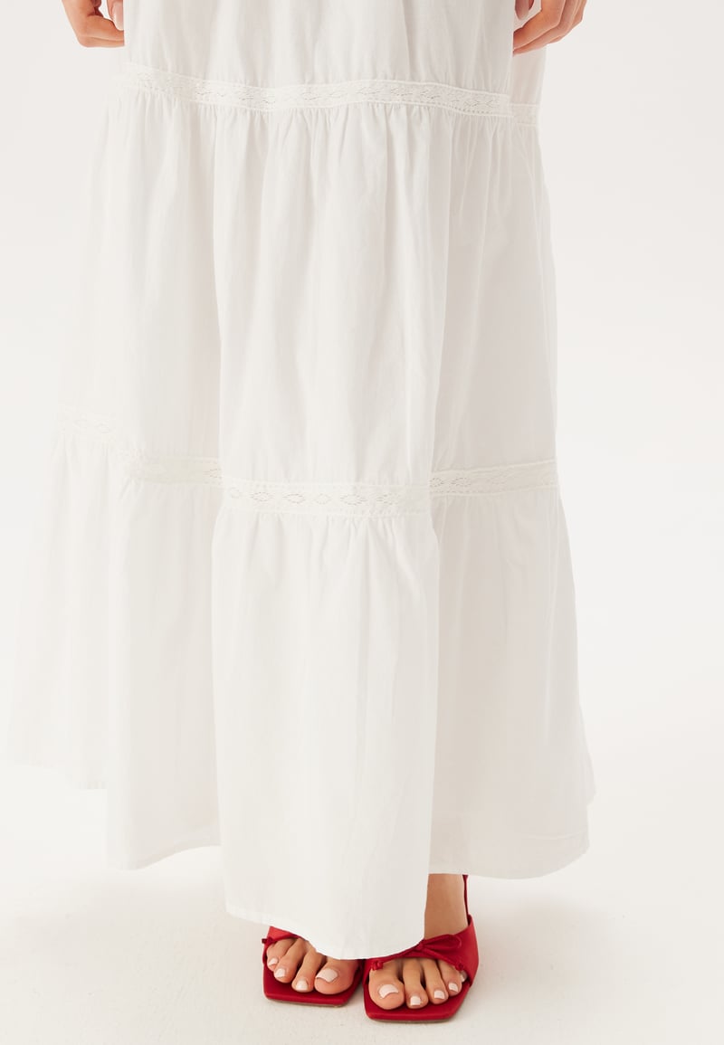 BUBBLEROOM Cotton Lace Maxi Skirt