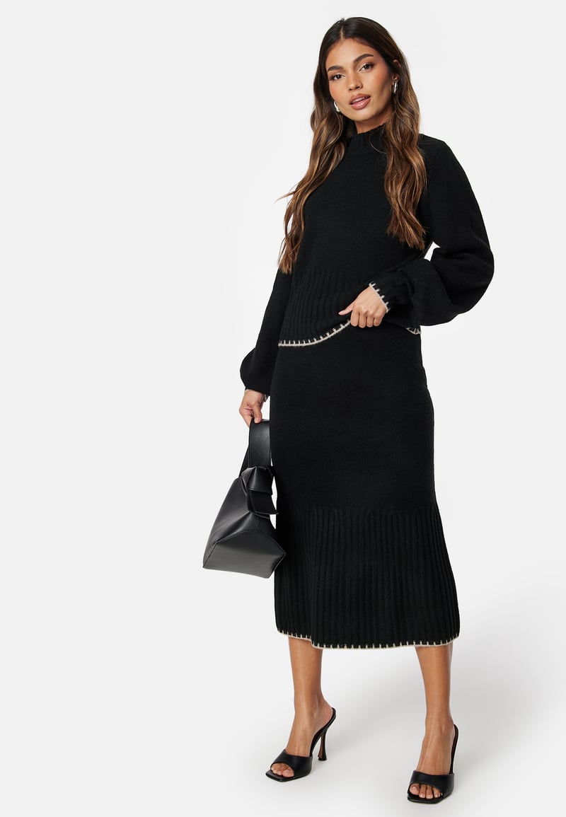 BUBBLEROOM Volume Sleeve Knitted Sweater