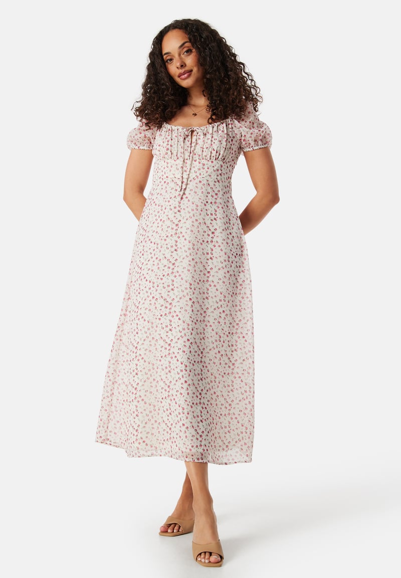 BUBBLEROOM Ruched Bustier Midi Dress
