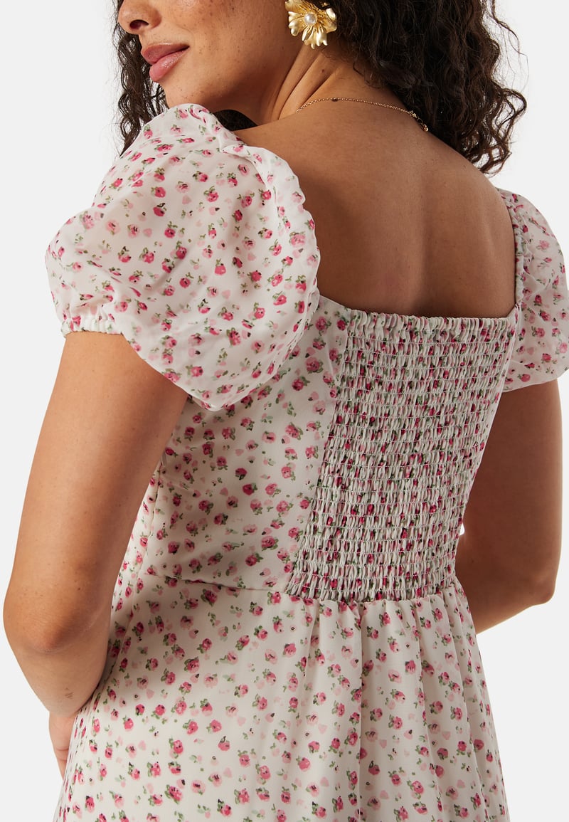 BUBBLEROOM Ruched Bustier Midi Dress