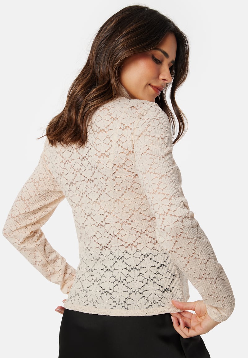 BUBBLEROOM Turtleneck  Lace Top 
