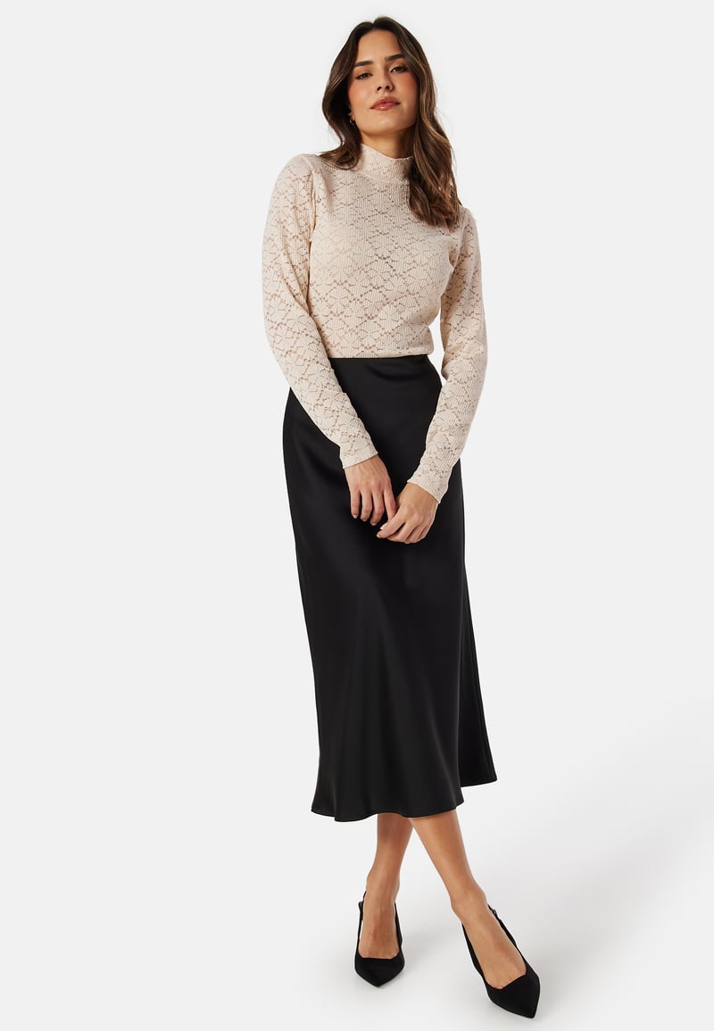 BUBBLEROOM Turtleneck  Lace Top 