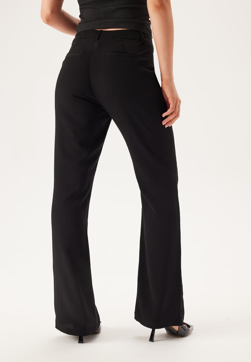 BUBBLEROOM Flared Structured Suit Trousers