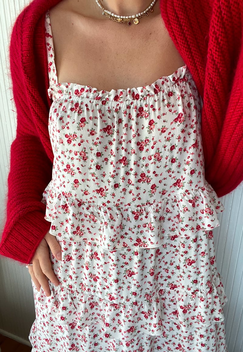 BUBBLEROOM Frill Maxi Viscose Dress
