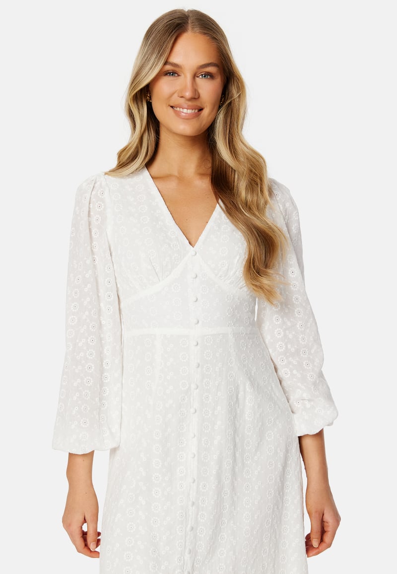 BUBBLEROOM Broderi Anglaise Midi Dress