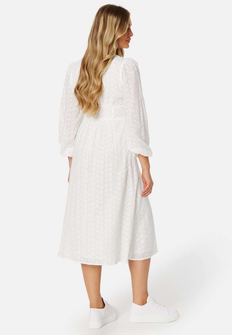 BUBBLEROOM Broderi Anglaise Midi Dress