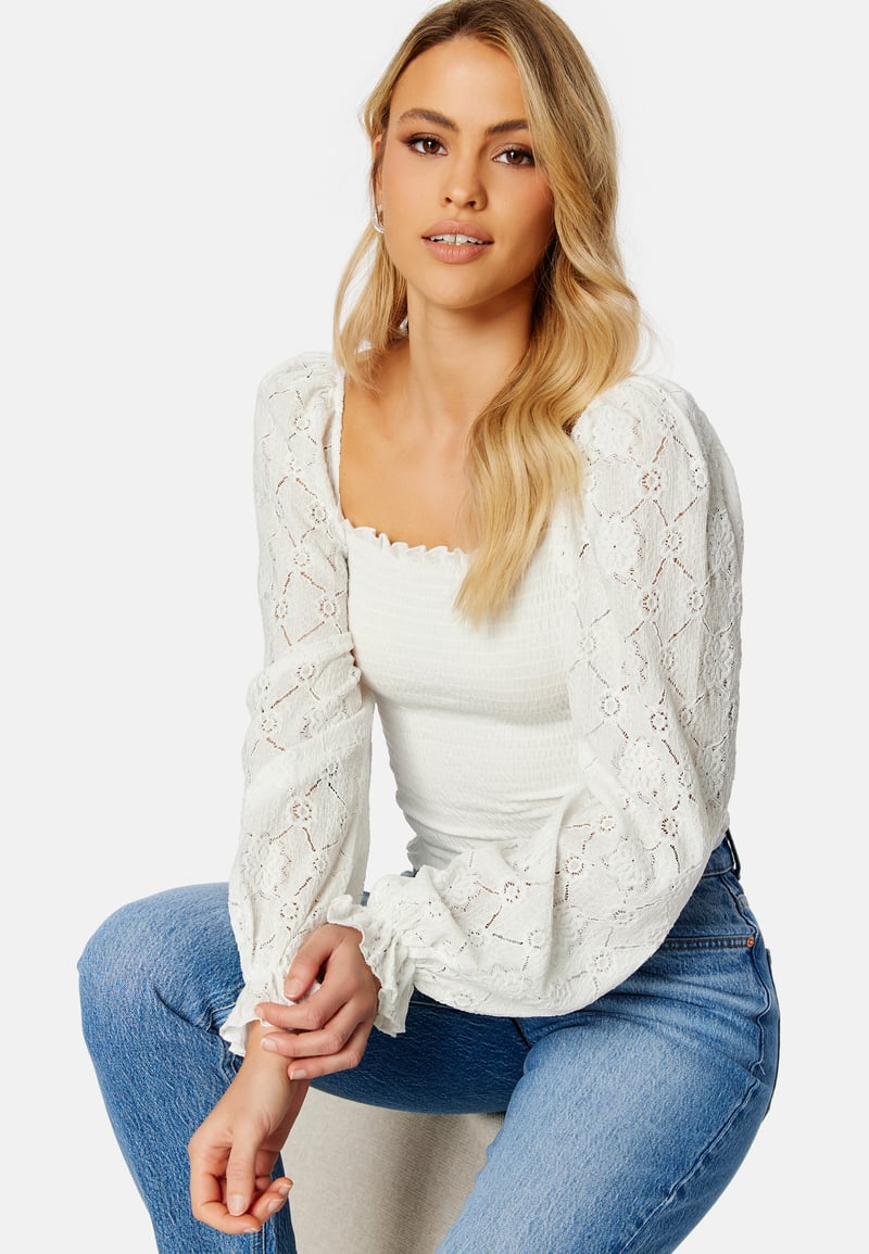BUBBLEROOM Square Neck Smock Top
