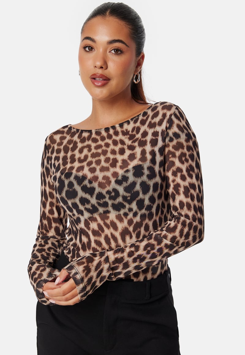 BUBBLEROOM Long Sleeve Mesh Top