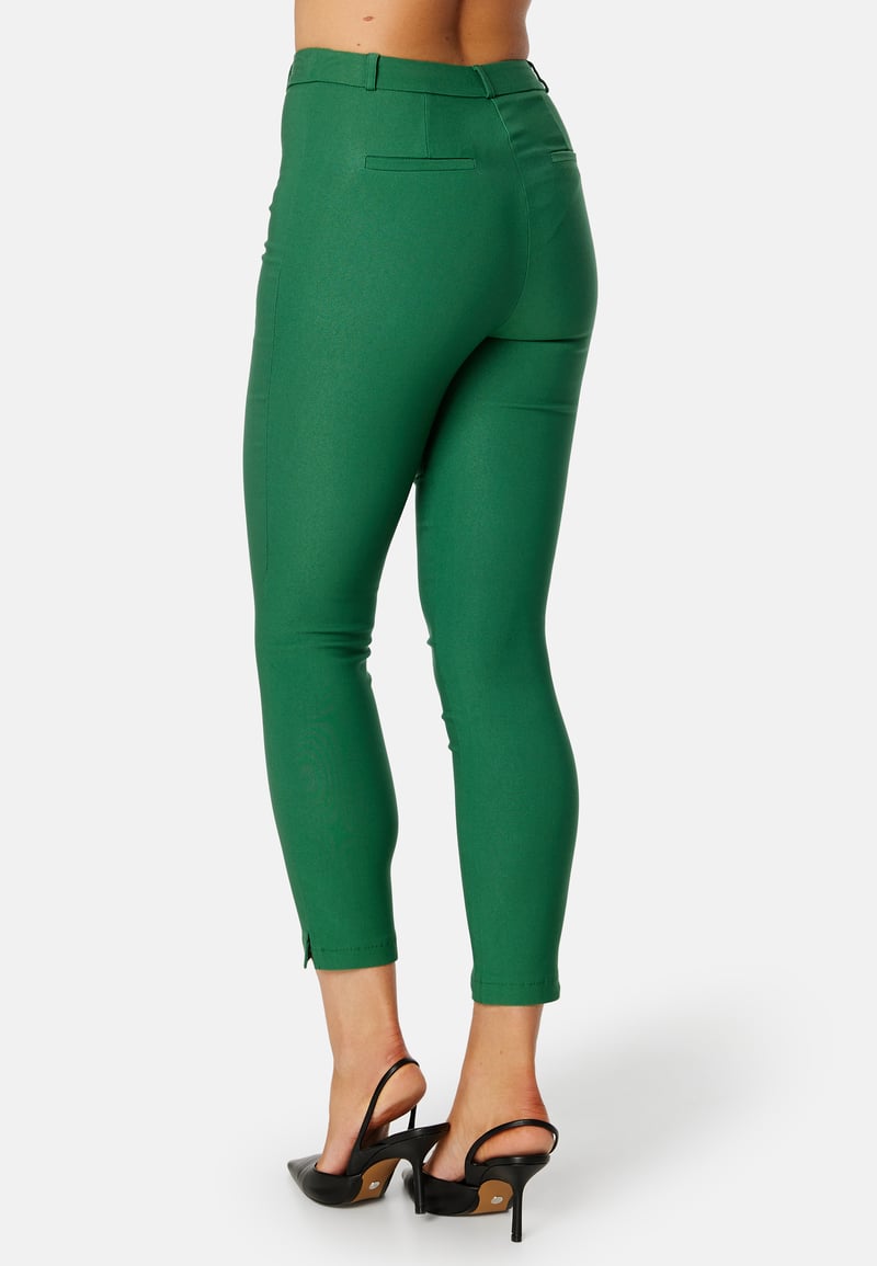 BUBBLEROOM High Waist Stretchy Ankle Slit Trousers
