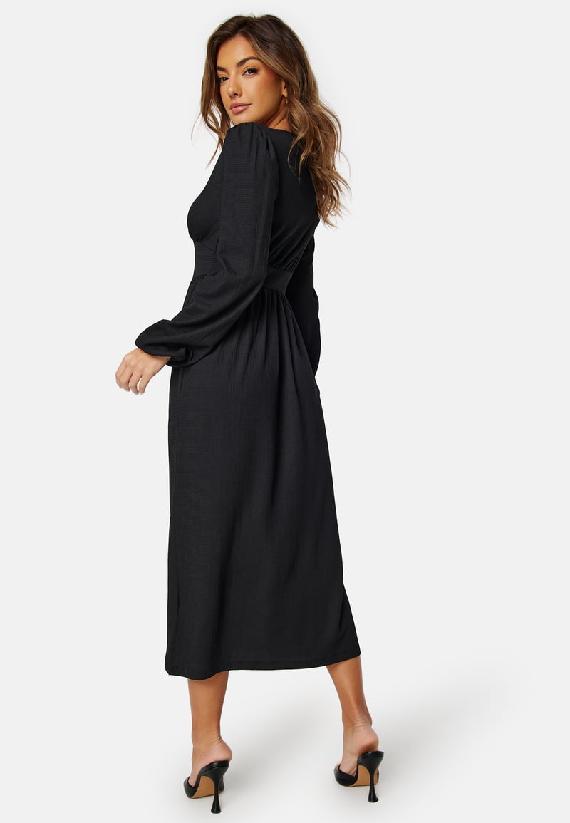 BUBBLEROOM Structure Button Midi Dress