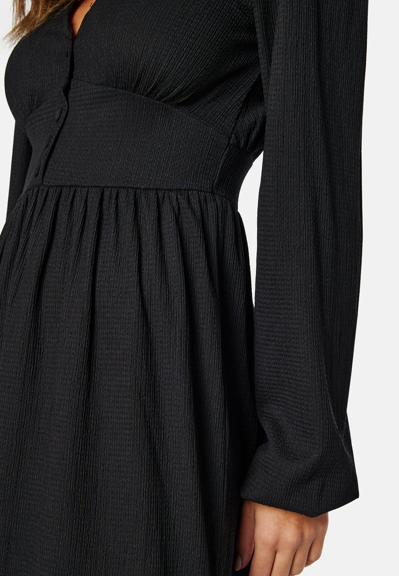BUBBLEROOM Structure Button Midi Dress