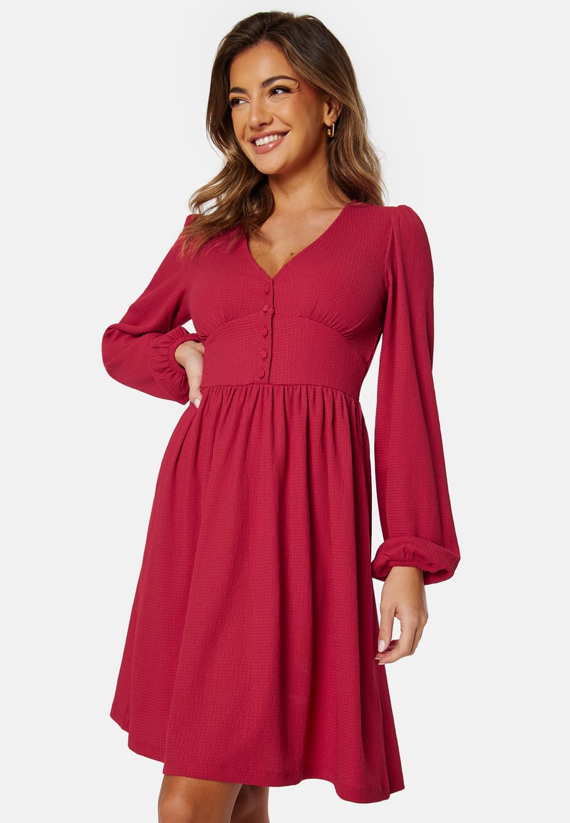 BUBBLEROOM Structure Button Short Dress