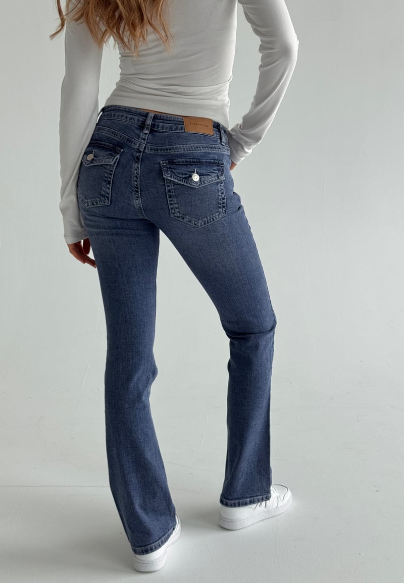 BUBBLEROOM Low Bootcut Flap Jeans
