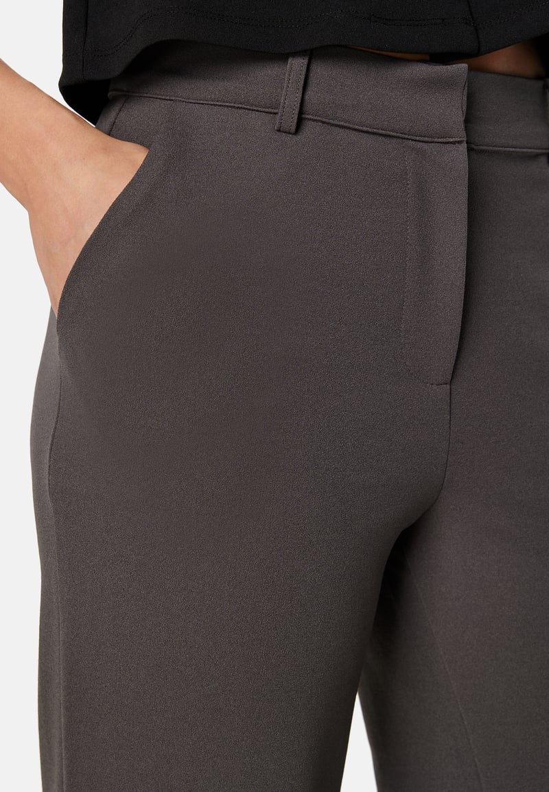 BUBBLEROOM Soft Suit Straight Trousers Petite