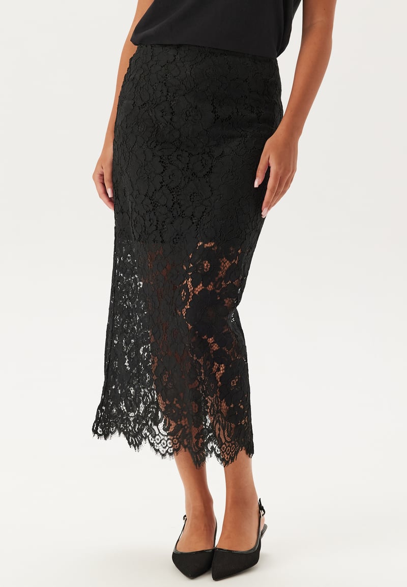 BUBBLEROOM Midi Lace Skirt 