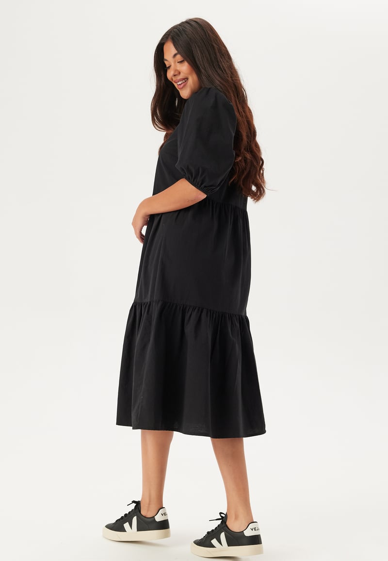 BUBBLEROOM Midi Puff Sleeve Dress