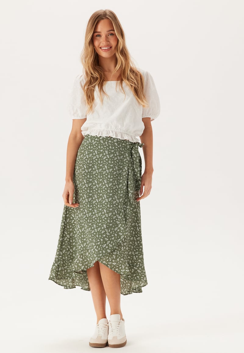 BUBBLEROOM Midi Wrap Skirt