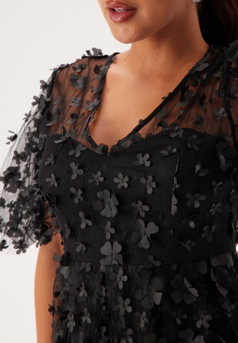 Bubbleroom Occasion 3D Floral Butterfly Sleeve Dress