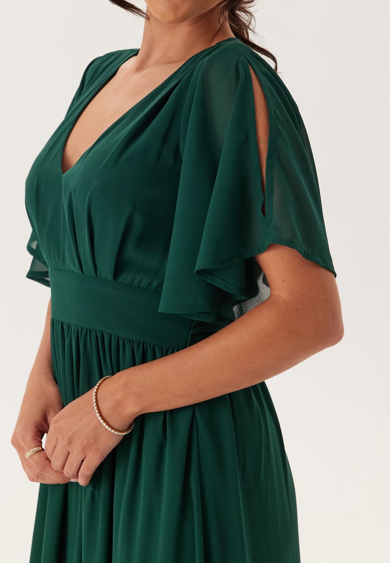 Bubbleroom Occasion Butterfly Sleeve Chiffon Gown