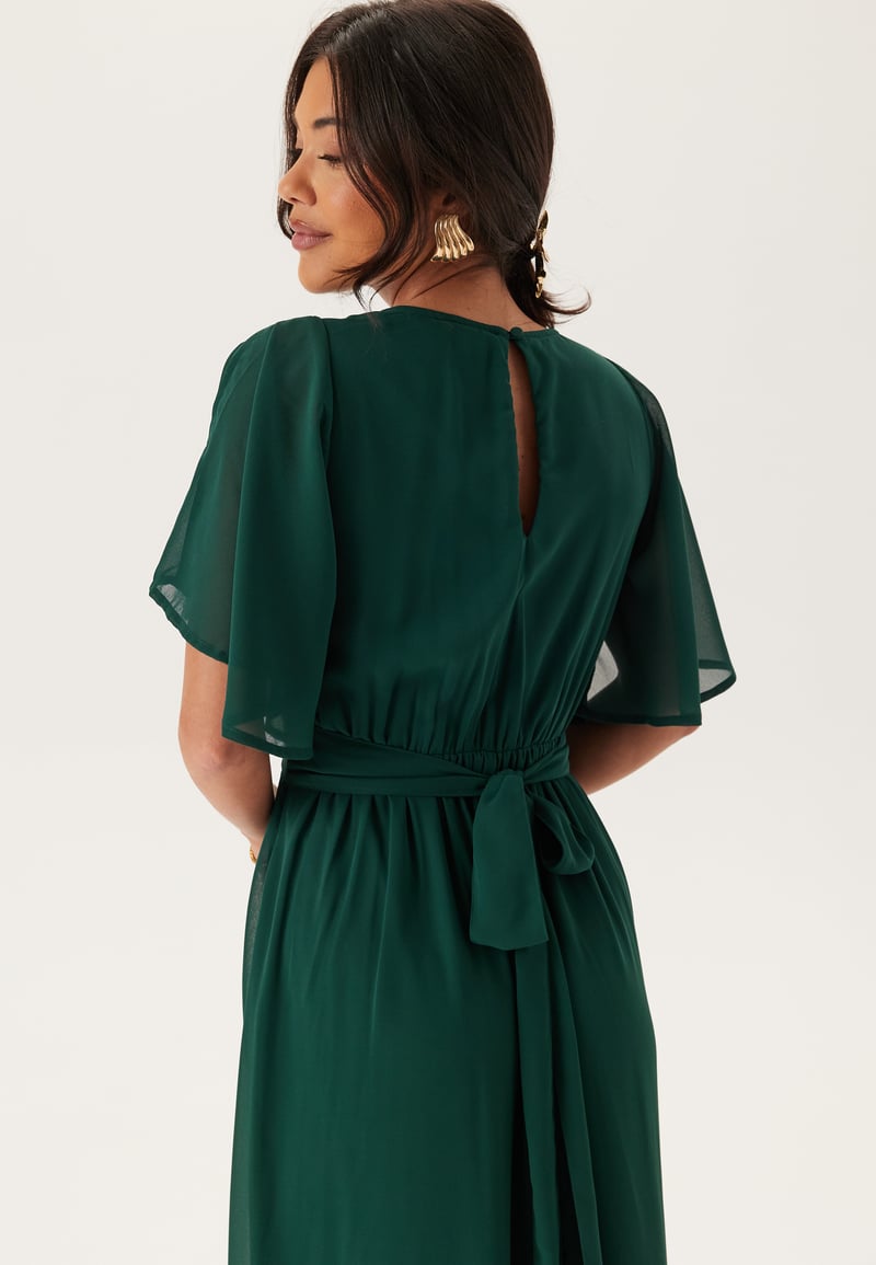Bubbleroom Occasion Butterfly Sleeve Chiffon Gown