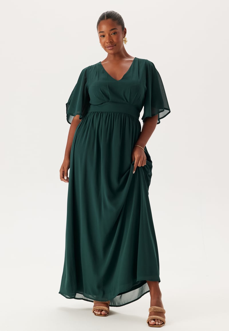 Bubbleroom Occasion Butterfly Sleeve Chiffon Gown