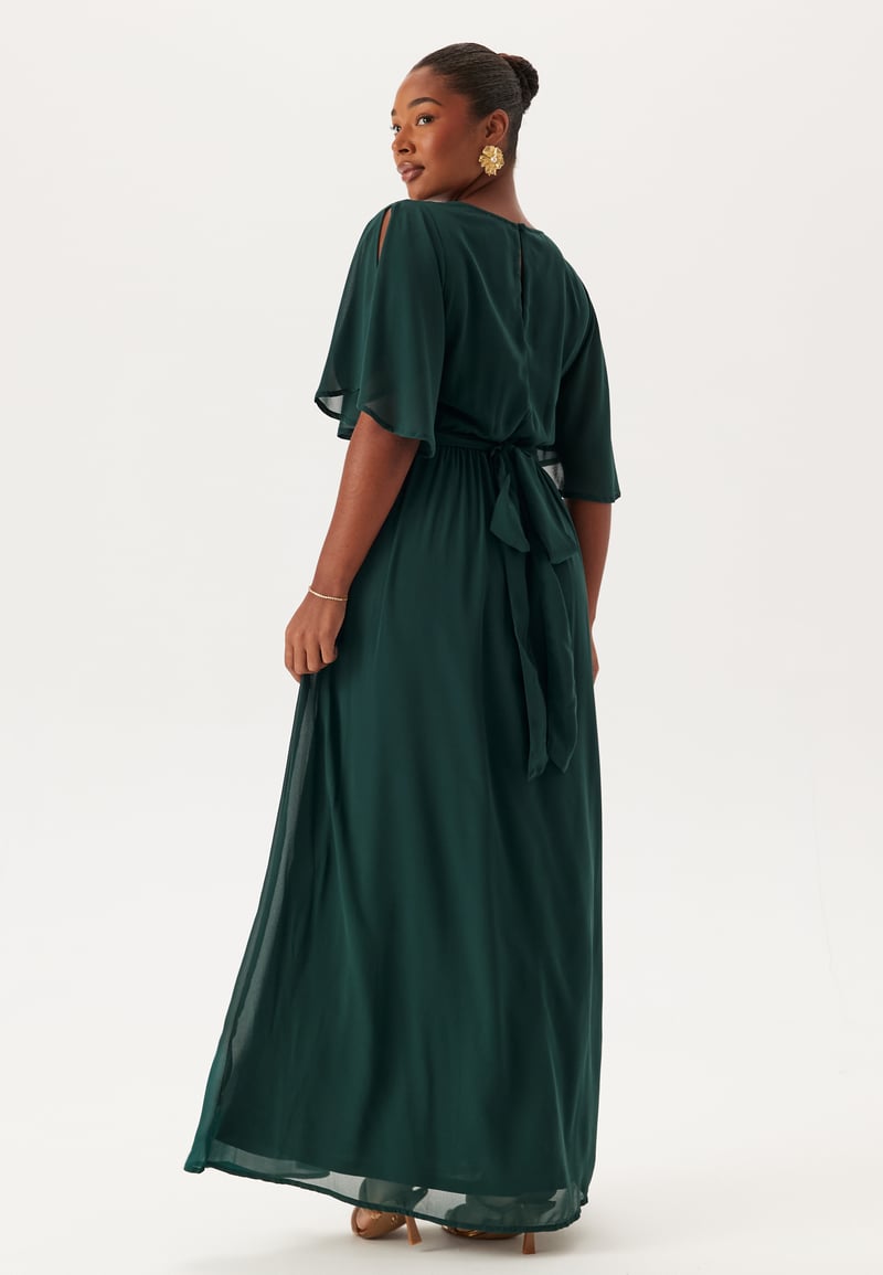 Bubbleroom Occasion Butterfly Sleeve Chiffon Gown