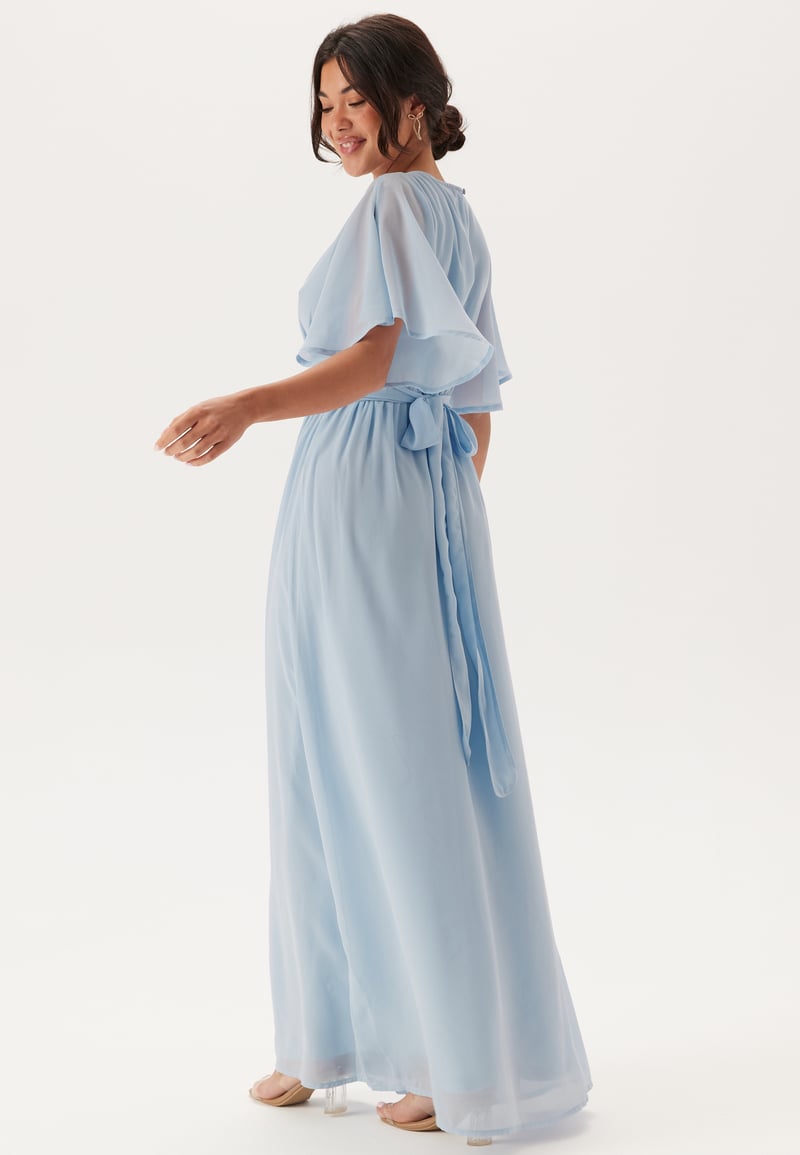 Bubbleroom Occasion Butterfly Sleeve Chiffon Gown