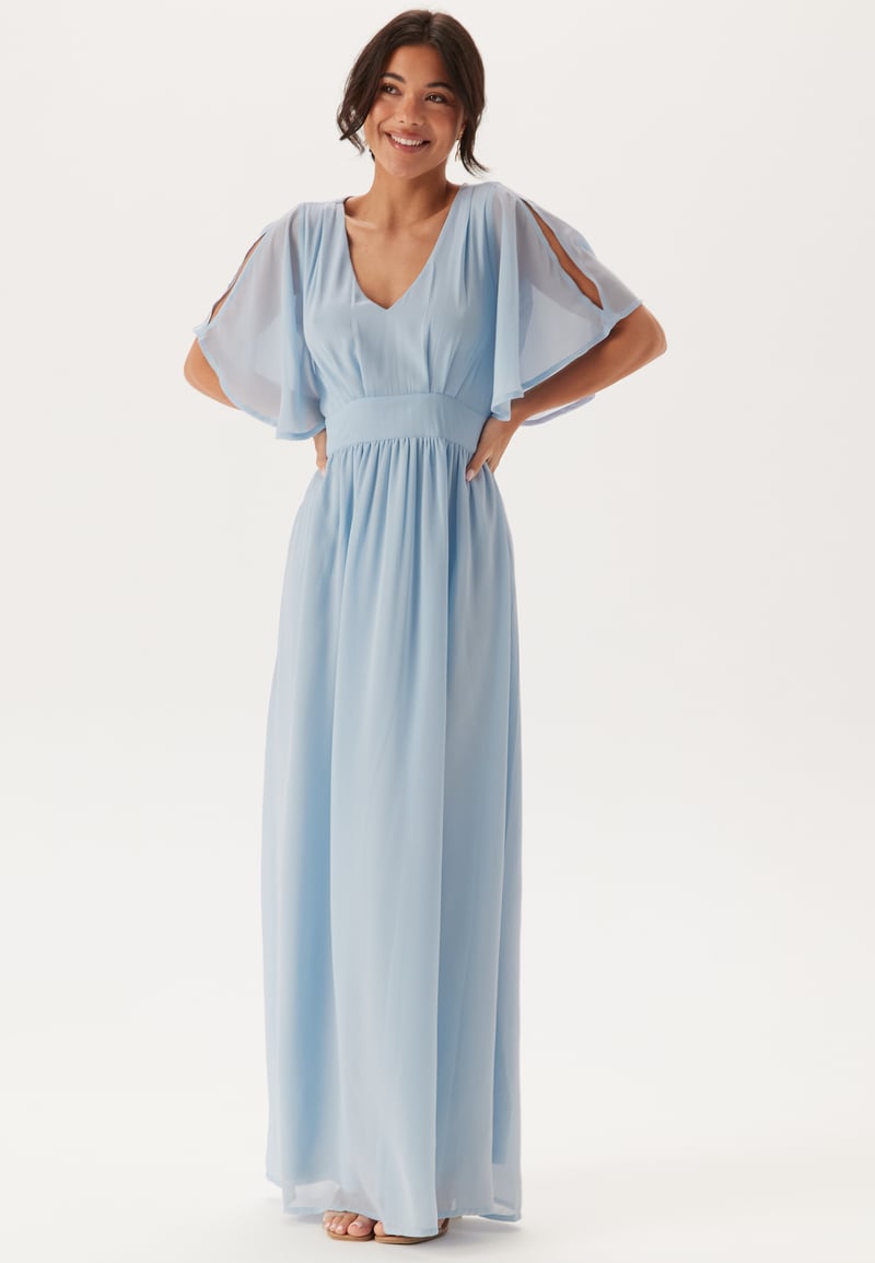 Bubbleroom Occasion Butterfly Sleeve Chiffon Gown