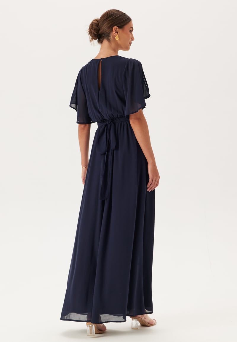 Bubbleroom Occasion Butterfly Sleeve Chiffon Gown