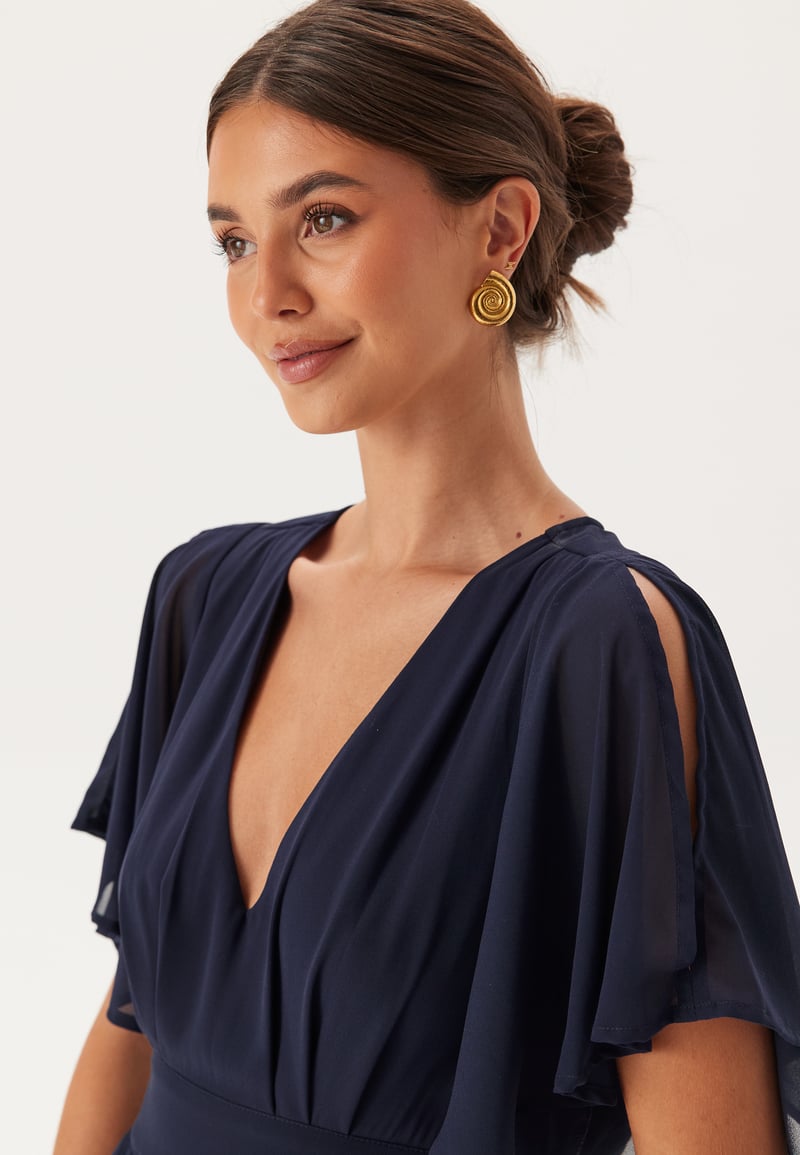 Bubbleroom Occasion Butterfly Sleeve Chiffon Gown