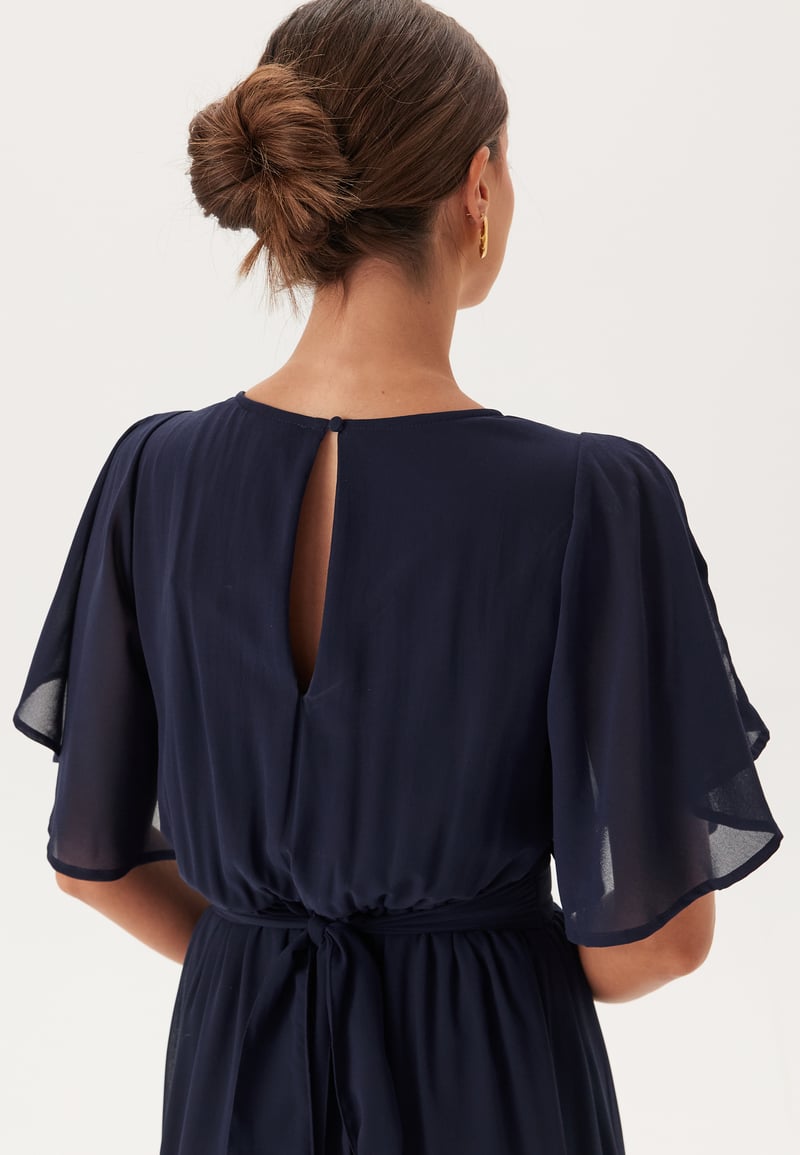 Bubbleroom Occasion Butterfly Sleeve Chiffon Gown