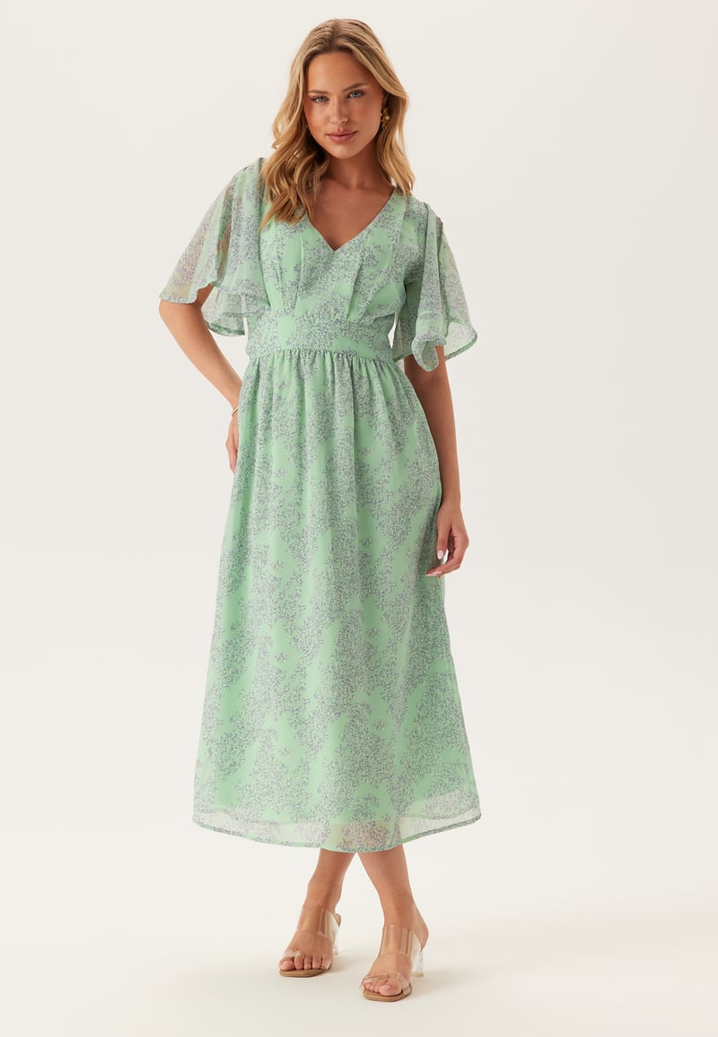 Bubbleroom Occasion Butterfly Sleeve Midi Dress