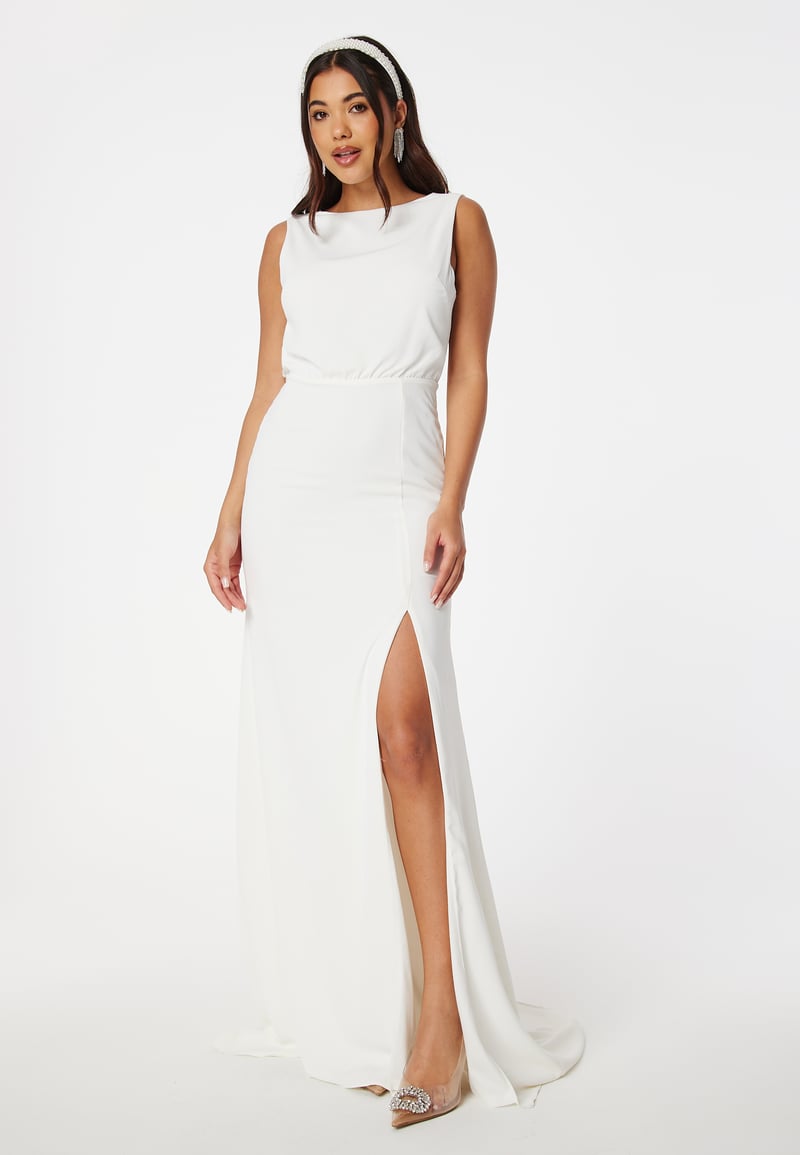 Bubbleroom Occasion Open Back Sleeveless Wedding Gown
