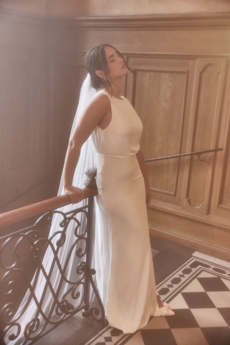 Bubbleroom Occasion Open Back Sleeveless Wedding Gown