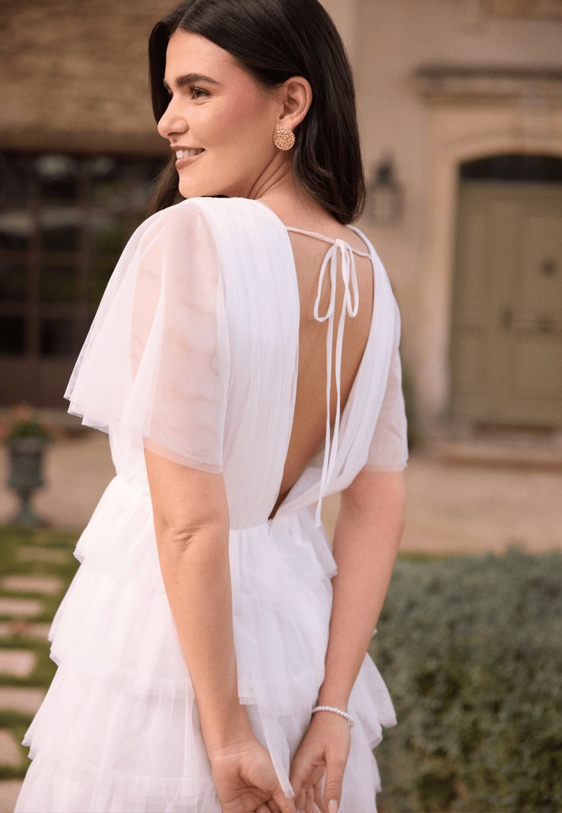 Bubbleroom Occasion Deep V-neck Tulle Dress 