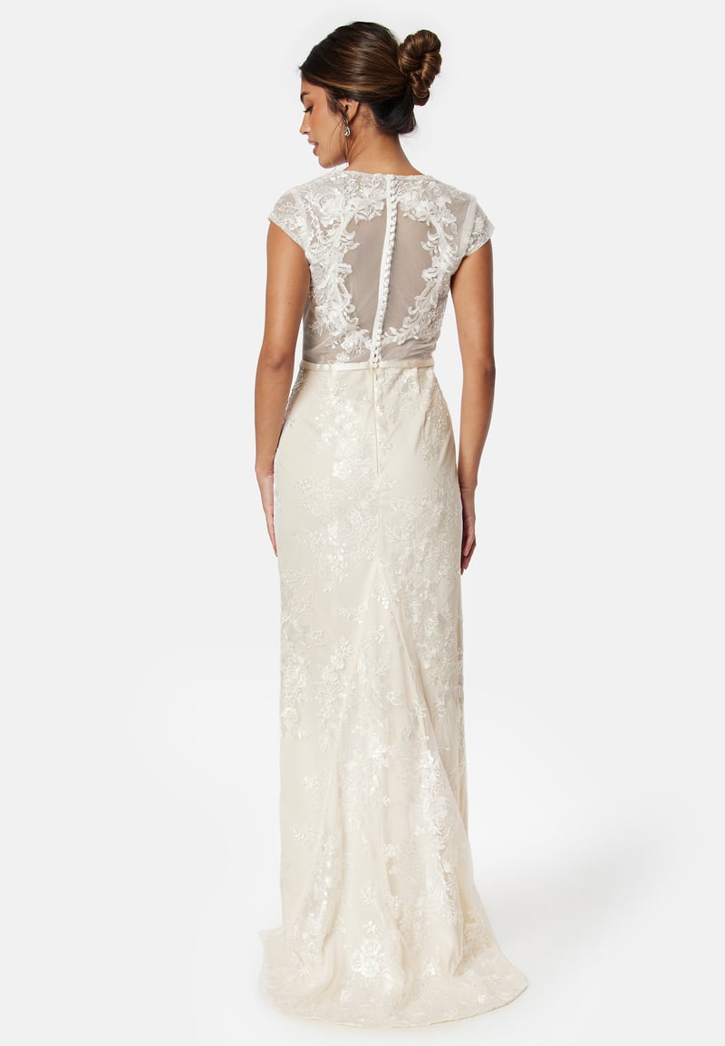 Bubbleroom Occasion Slit Lace Wedding Gown
