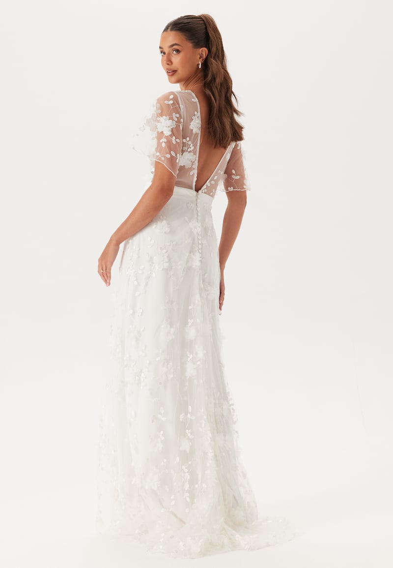 Bubbleroom Occasion Embroidered Floral Wedding Gown