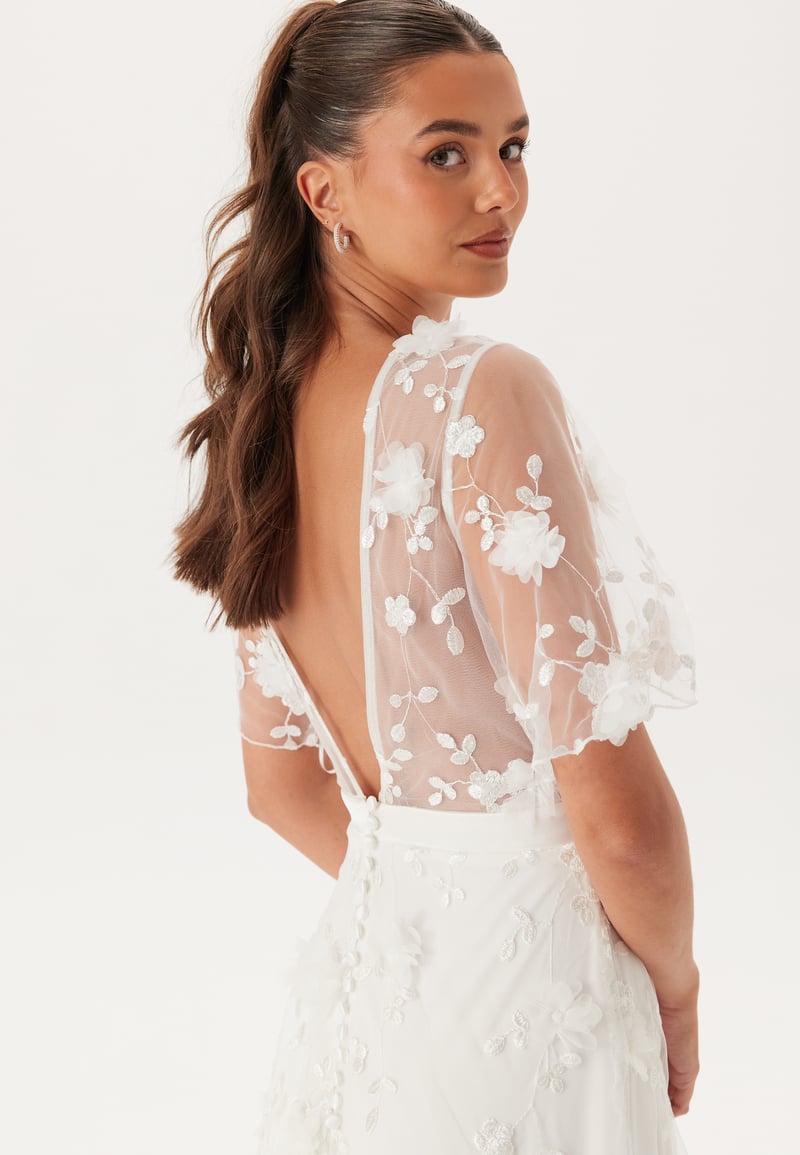 Bubbleroom Occasion Embroidered Floral Wedding Gown