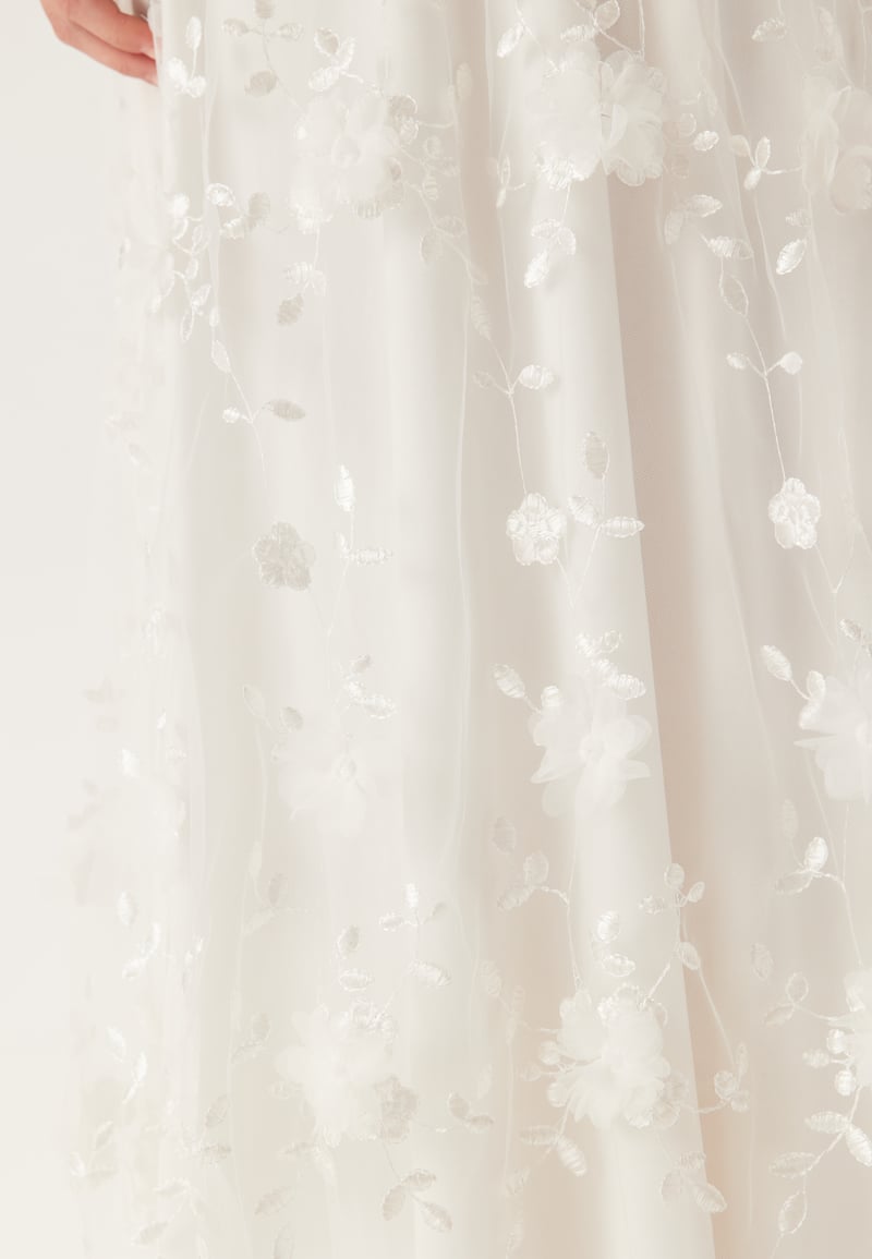 Bubbleroom Occasion Embroidered Floral Wedding Gown