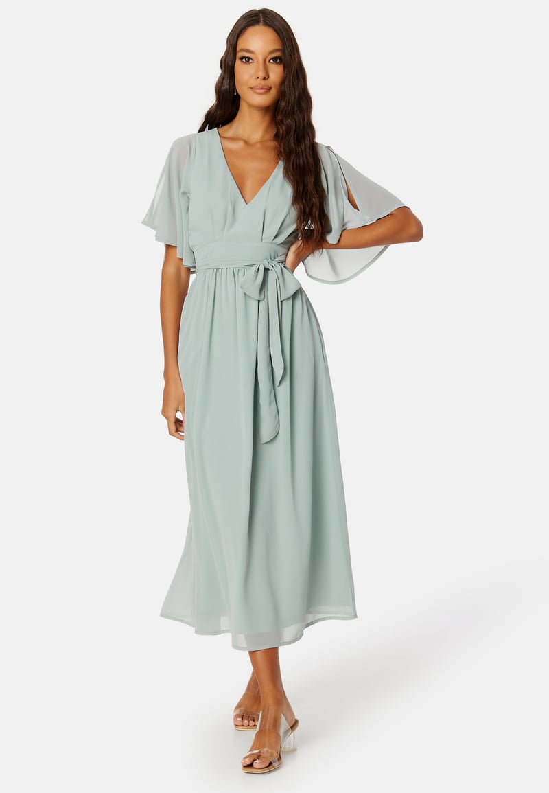 Bubbleroom Occasion Butterfly Sleeve Midi Dress