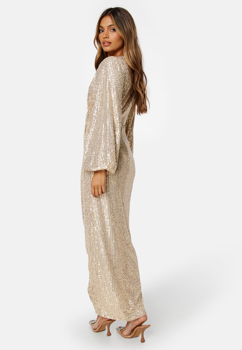 Bubbleroom Occasion Sequin Wrap Gown