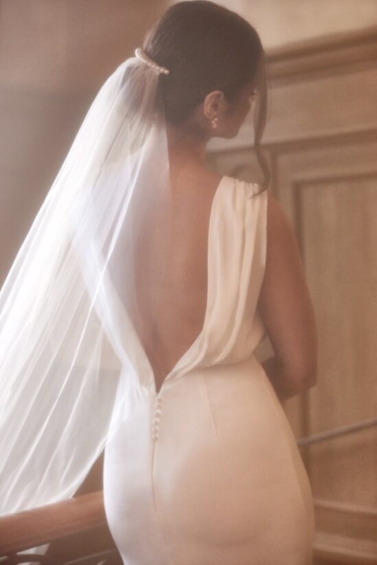 Bubbleroom Occasion Open Back Sleeveless Wedding Gown