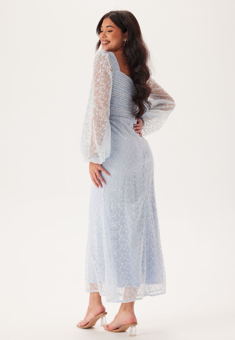 Bubbleroom Occasion Ruched L/S Ankle Dress 