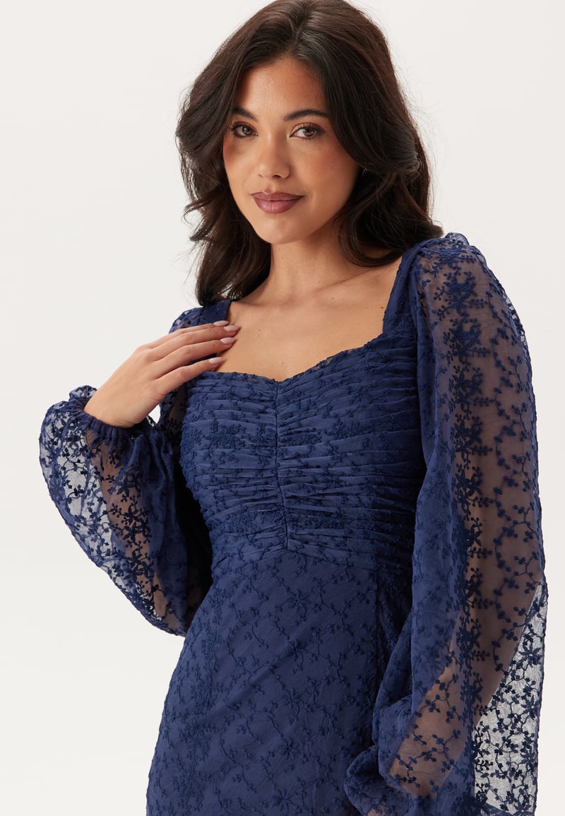 Bubbleroom Occasion Ruched L/S Midi Dress 