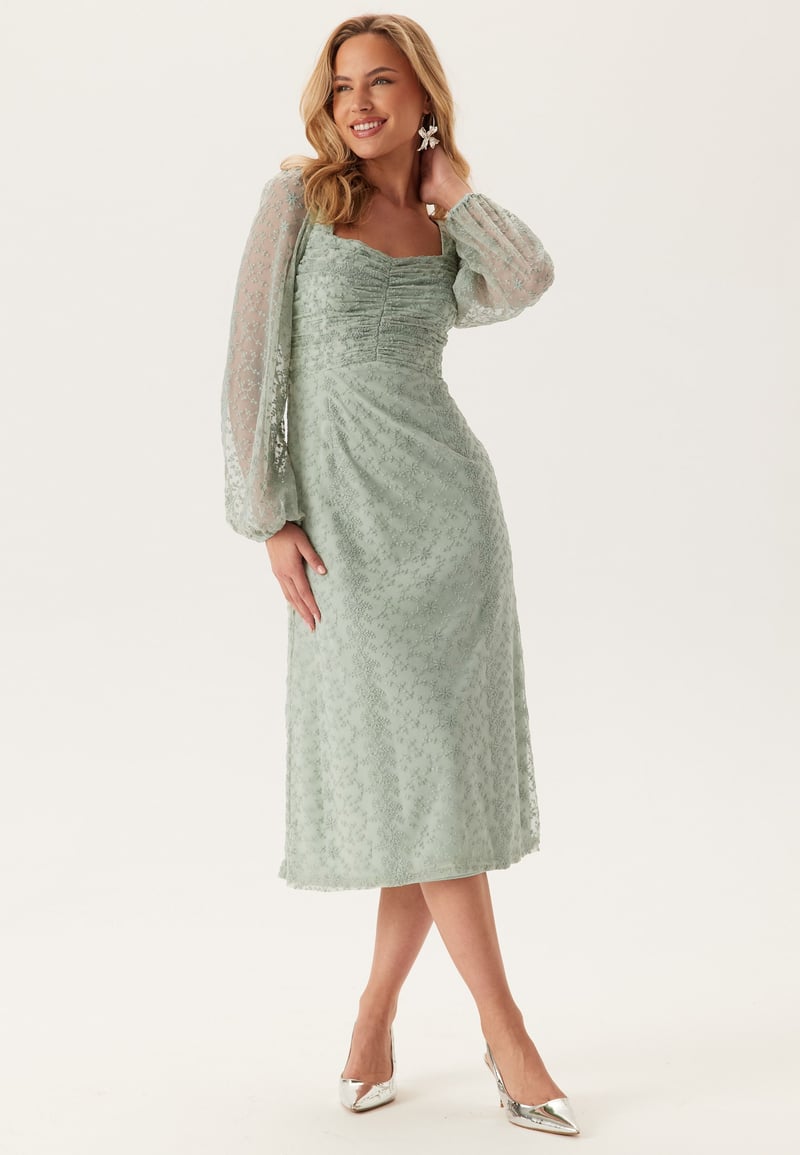 Bubbleroom Occasion Ruched L/S Midi Dress 