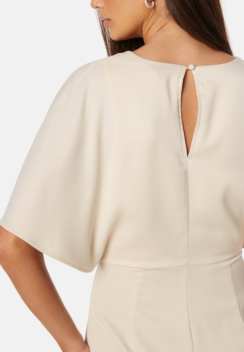 Bubbleroom Occasion Wrap Satin Midi Dress